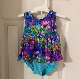 Bamboo Tropical Kids Matching Set - Blue and Purple